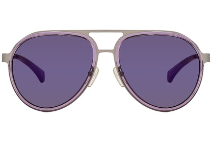 Calvin Klein Jeans Purple Color Aviator Sunglasses Viewed From Front Angle.