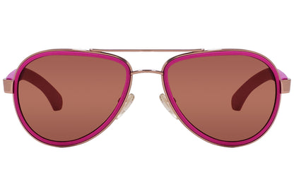 Calvin Klein Jeans Pink Color Aviator Sunglasses Viewed From Front Angle.