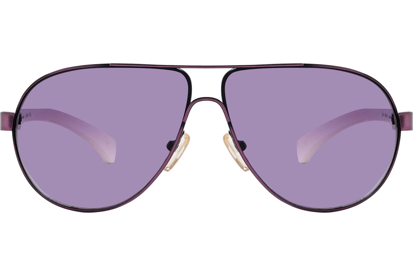 Calvin Klein Purple Color Aviator Sunglasses Viewed From Front Angle.