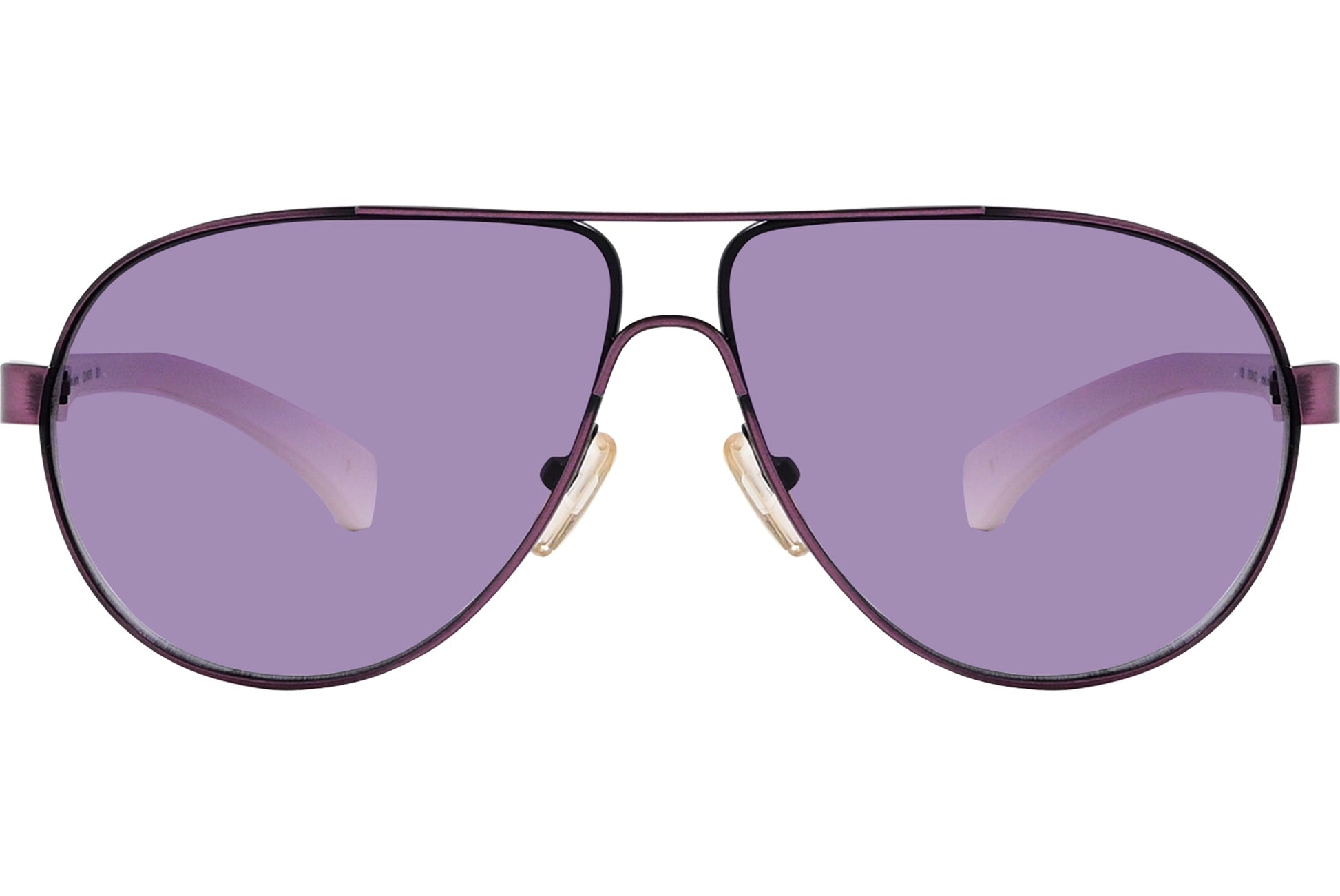 Calvin Klein Purple Color Aviator Sunglasses Viewed From Front Angle.