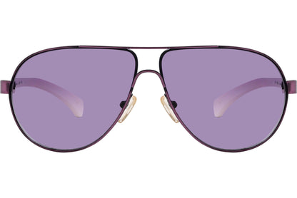 Calvin Klein Purple Color Aviator Sunglasses Viewed From Front Angle.