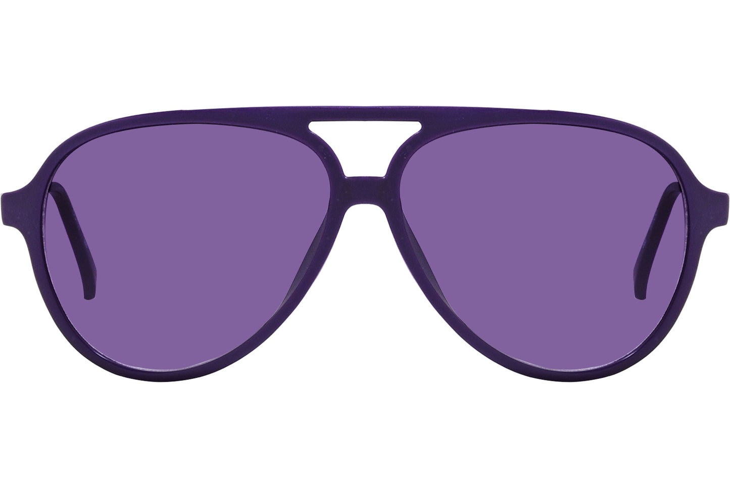 Calvin Klein Purple Color Aviator Sunglasses Viewed From Front Angle.