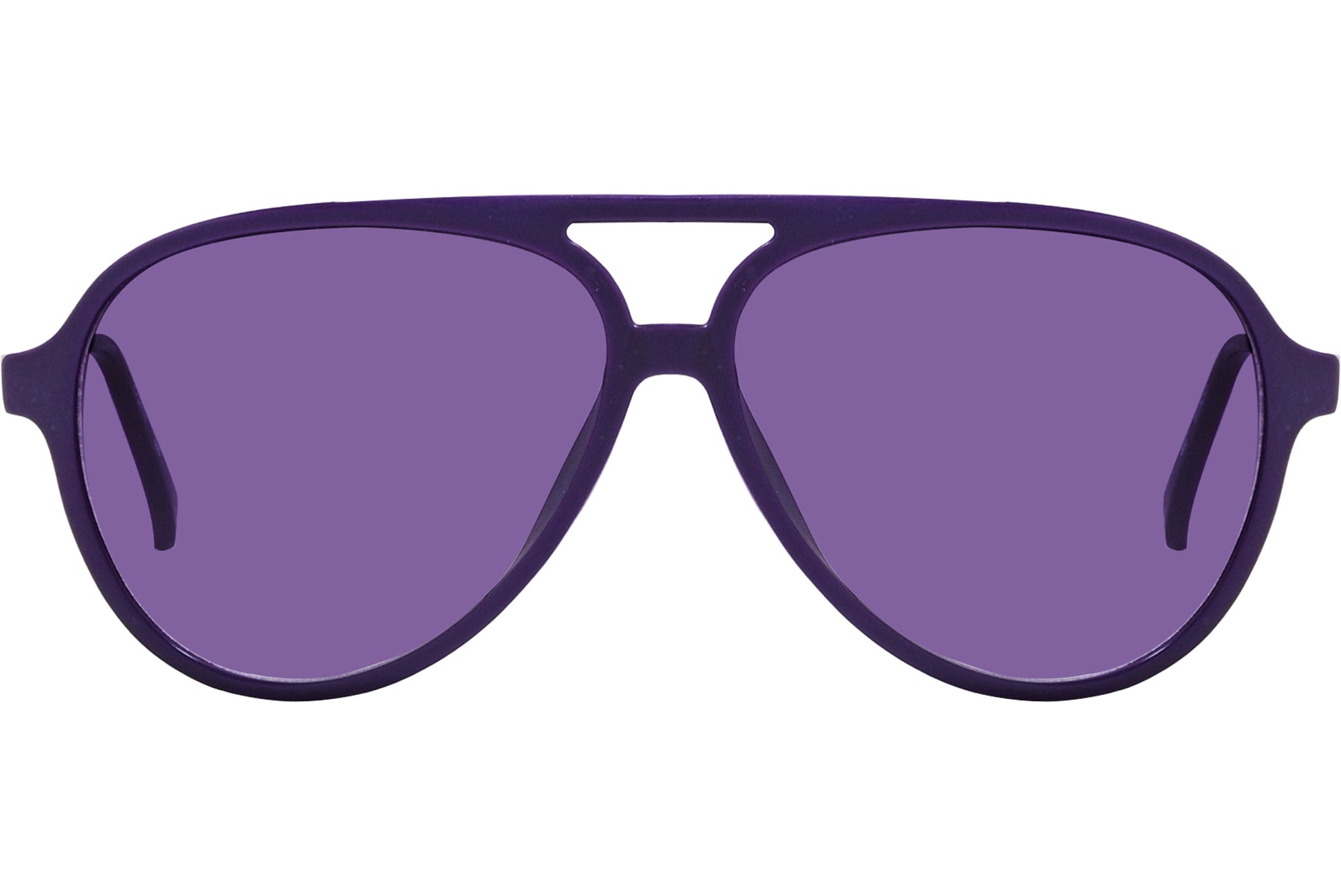 Calvin Klein Purple Color Aviator Sunglasses Viewed From Front Angle.