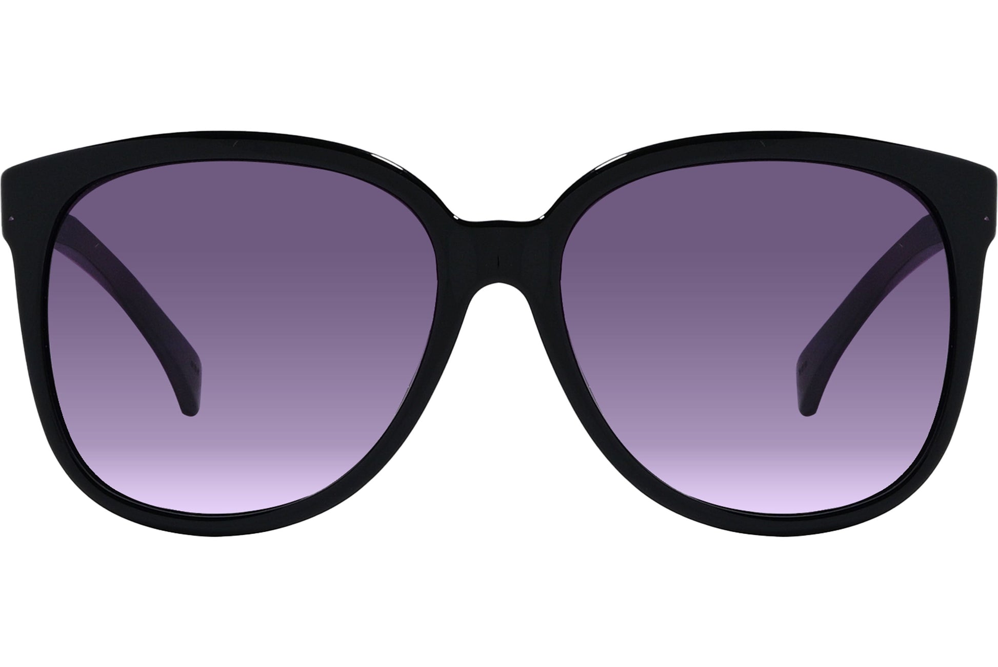 Calvin Klein Black Color Butterfly Sunglasses Viewed From Front Angle.