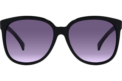 Calvin Klein Black Color Butterfly Sunglasses Viewed From Front Angle.