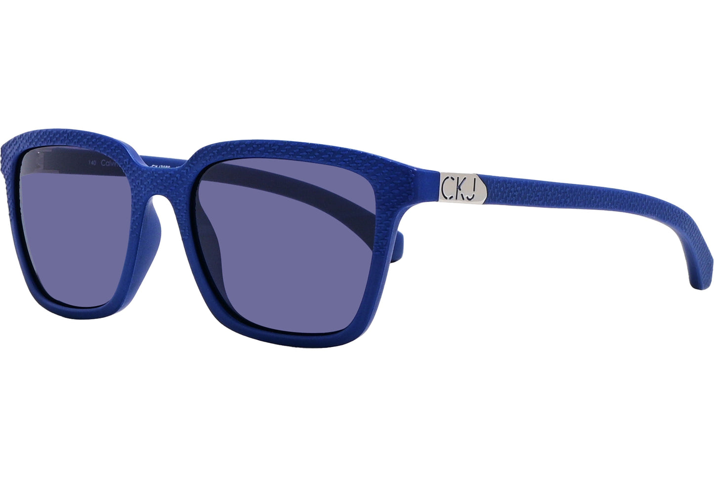 Calvin Klein Blue Color Square Sunglasses Viewed From A 45-Degree Angle.