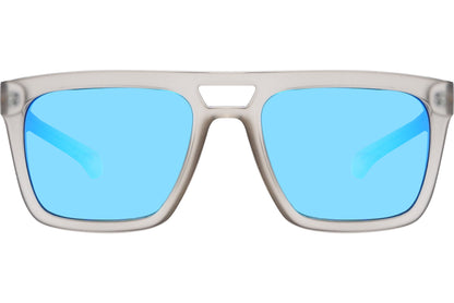 Calvin Klein White Color Square Sunglasses Viewed From Front Angle.