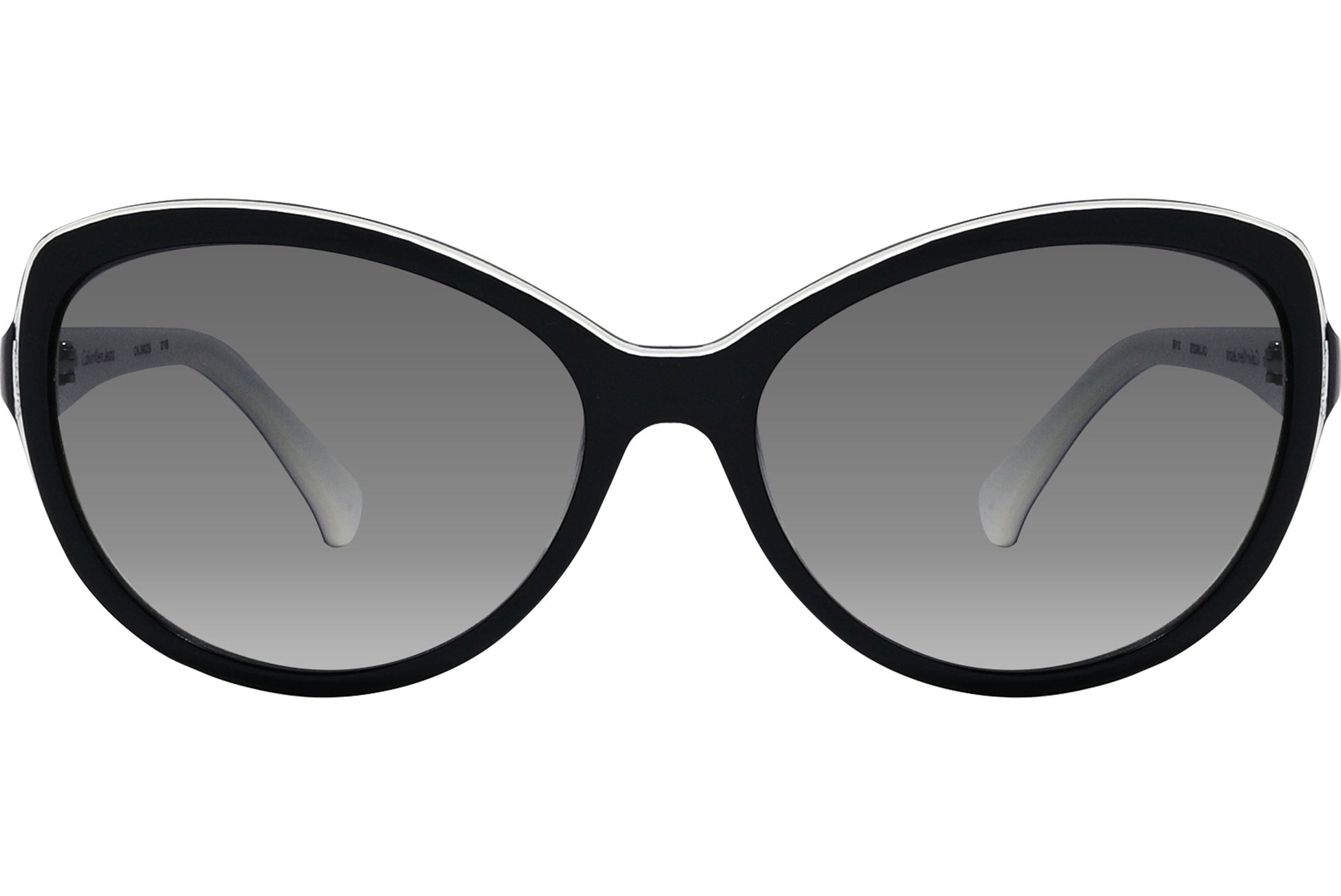 Calvin Klein Black Color Cat-Eye Sunglasses Viewed From Front Angle.