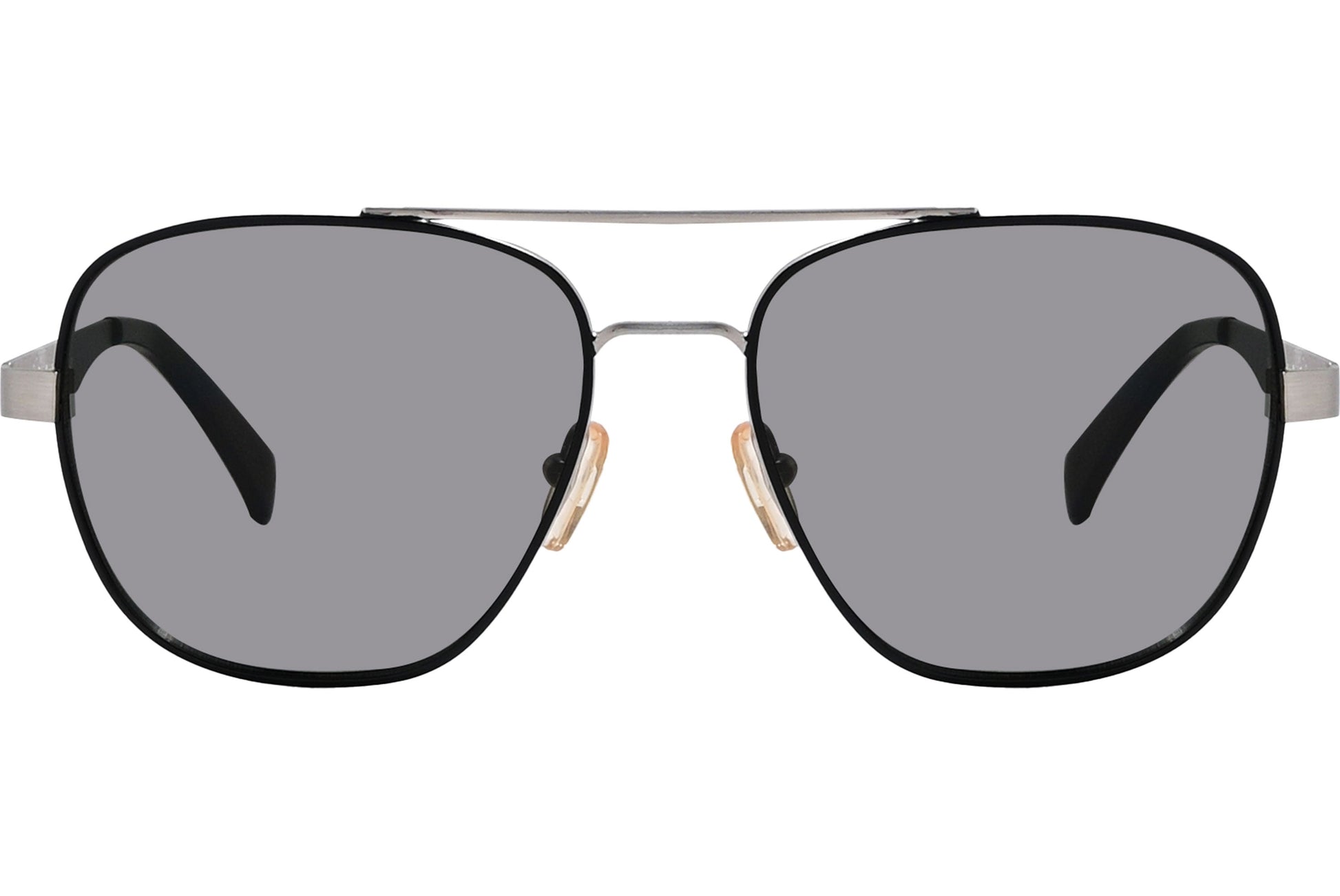 Calvin Klein Black Color Aviator Sunglasses Viewed From Front Angle.