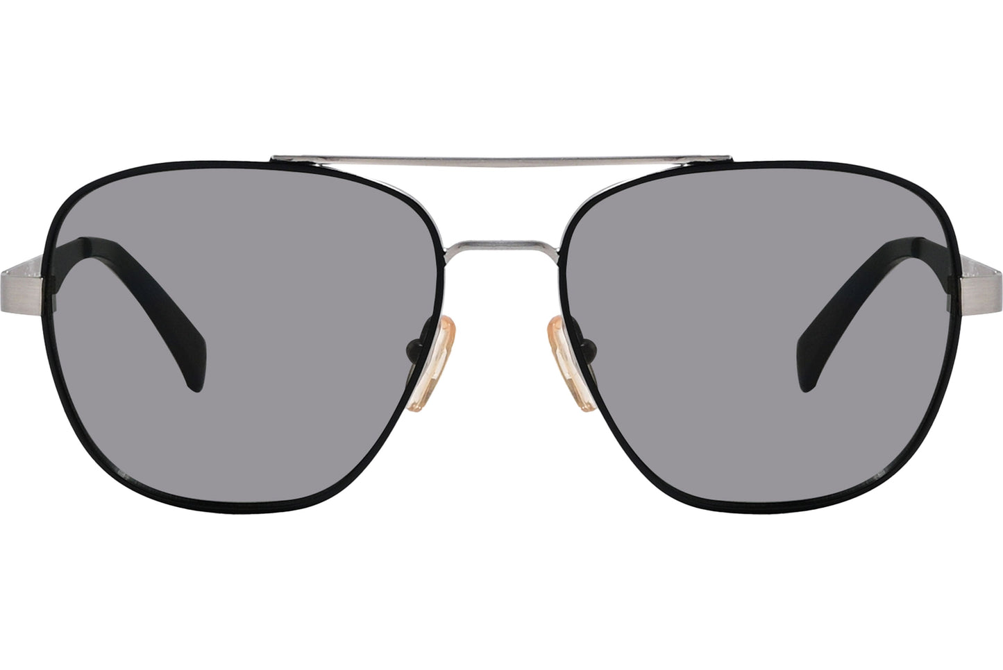 Calvin Klein Black Color Aviator Sunglasses Viewed From Front Angle.