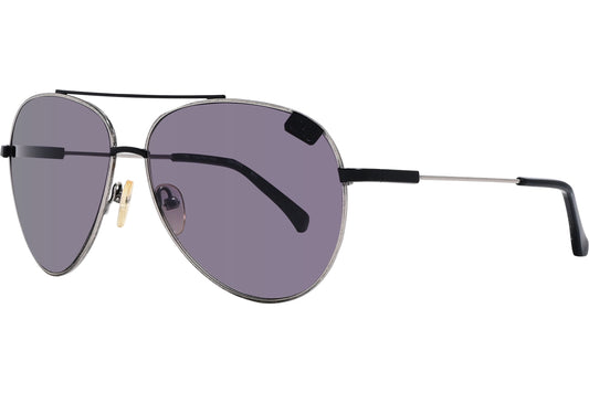 Calvin Klein Black Color Aviator Sunglasses Viewed From A 45-Degree Angle.