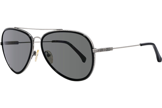 Calvin Klein Black Color Aviator Sunglasses Viewed From A 45-Degree Angle.