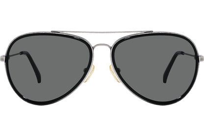 Calvin Klein Black Color Aviator Sunglasses Viewed From Front Angle.