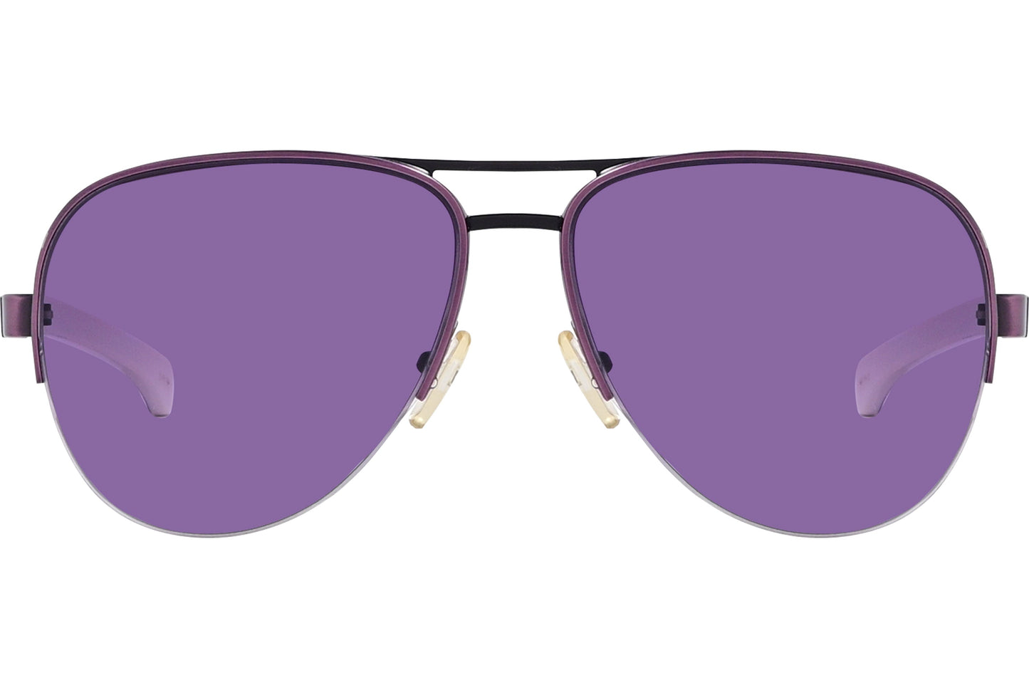 Calvin Klein Purple Color Aviator Sunglasses Viewed From Front Angle.