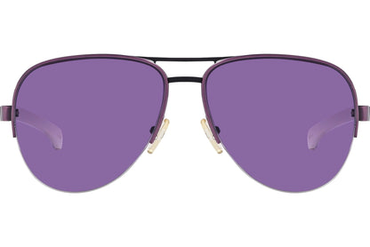 Calvin Klein Purple Color Aviator Sunglasses Viewed From Front Angle.