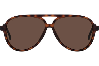 Calvin Klein Tortoise Color Aviator Sunglasses Viewed From Front Angle.