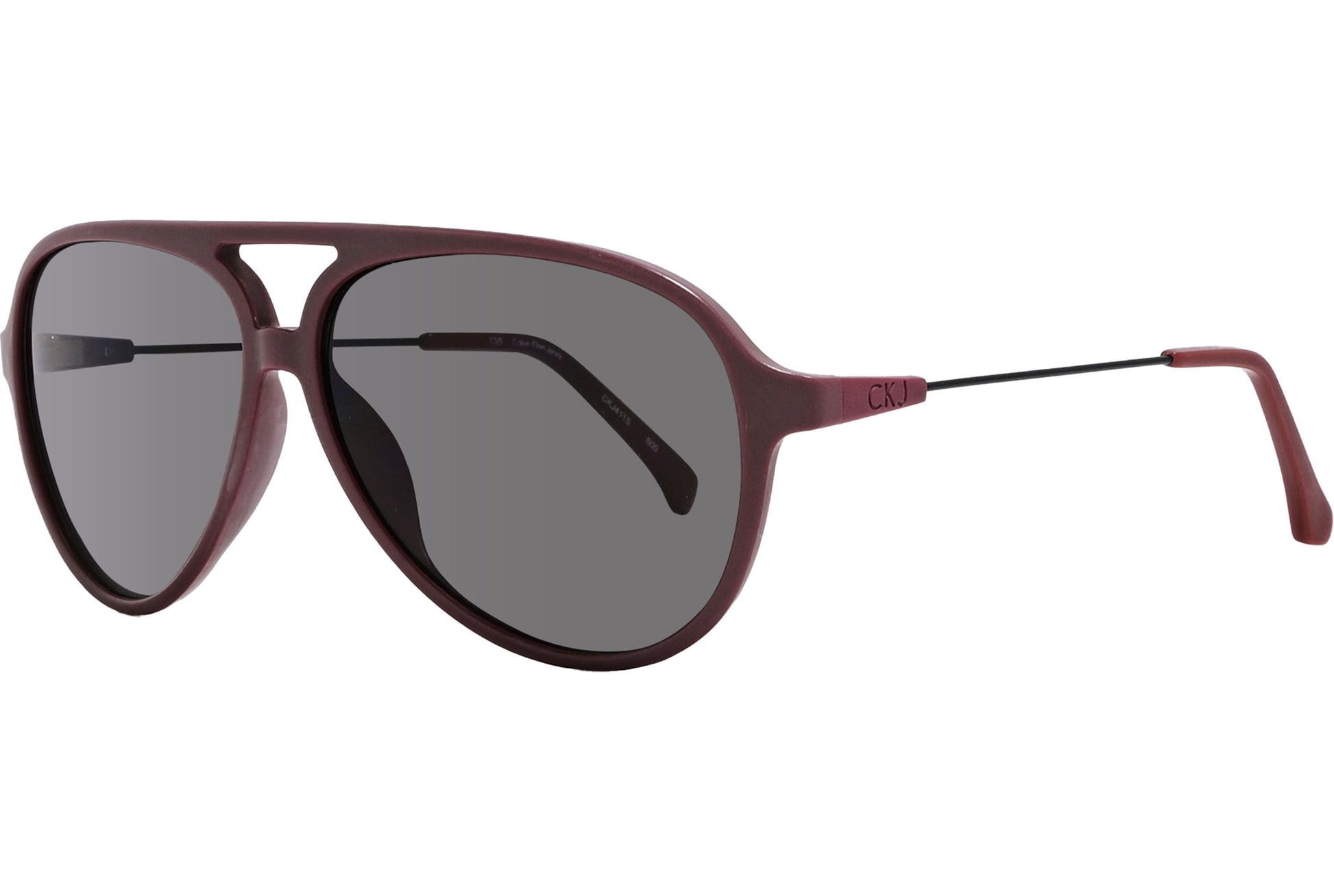 Calvin Klein Brown Color Aviator Sunglasses Viewed From A 45-Degree Angle.