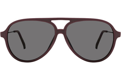 Calvin Klein Brown Color Aviator Sunglasses Viewed From Front Angle.