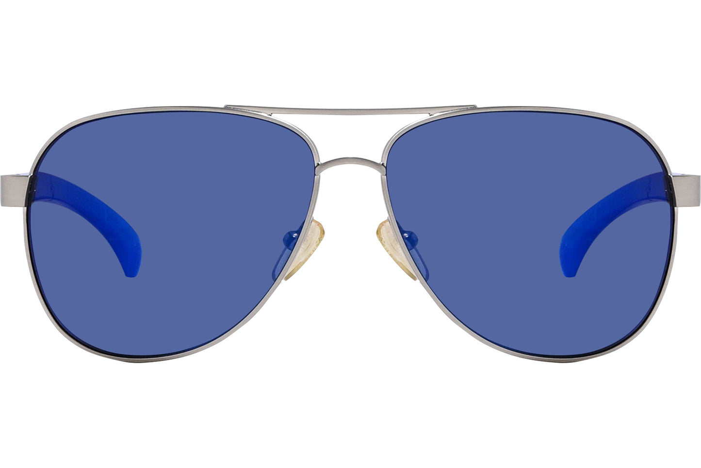 Calvin Klein Blue Color Aviator Sunglasses Viewed From Front Angle.