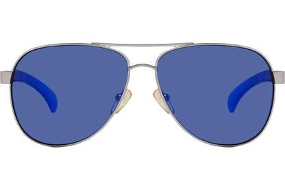 Calvin Klein Blue Color Aviator Sunglasses Viewed From Front Angle.