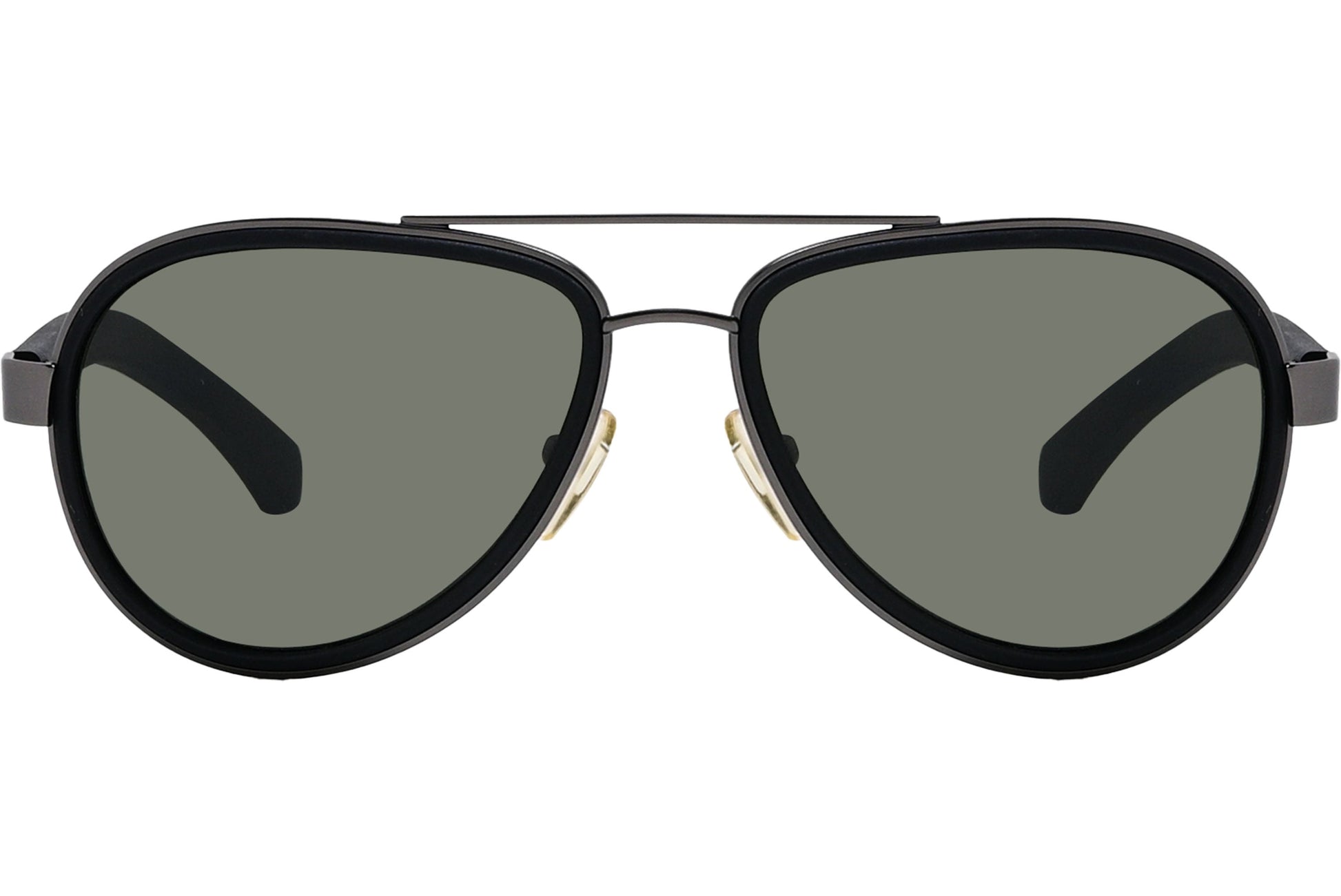 Calvin Klein Black Color Aviator Sunglasses Viewed From Front Angle.