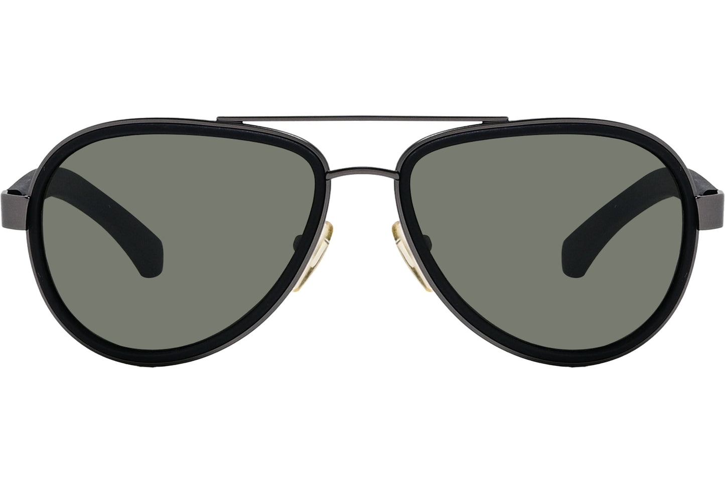 Calvin Klein Black Color Aviator Sunglasses Viewed From Front Angle.