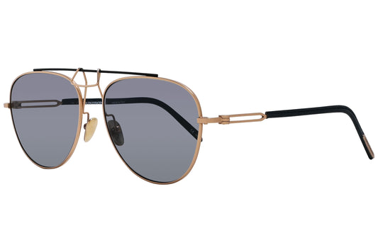 Calvin Klein Gold Color Aviator Sunglasses Viewed From A 45-Degree Angle.