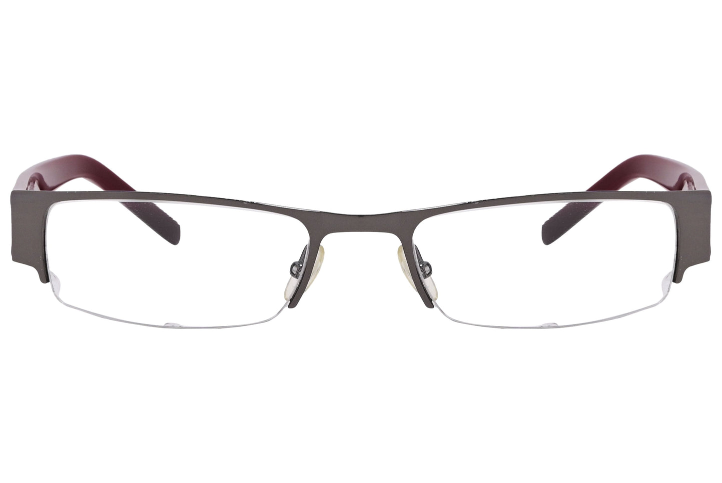 Carrera Rectangle Red Eyeglasses Frame Viewed From Front Angle.