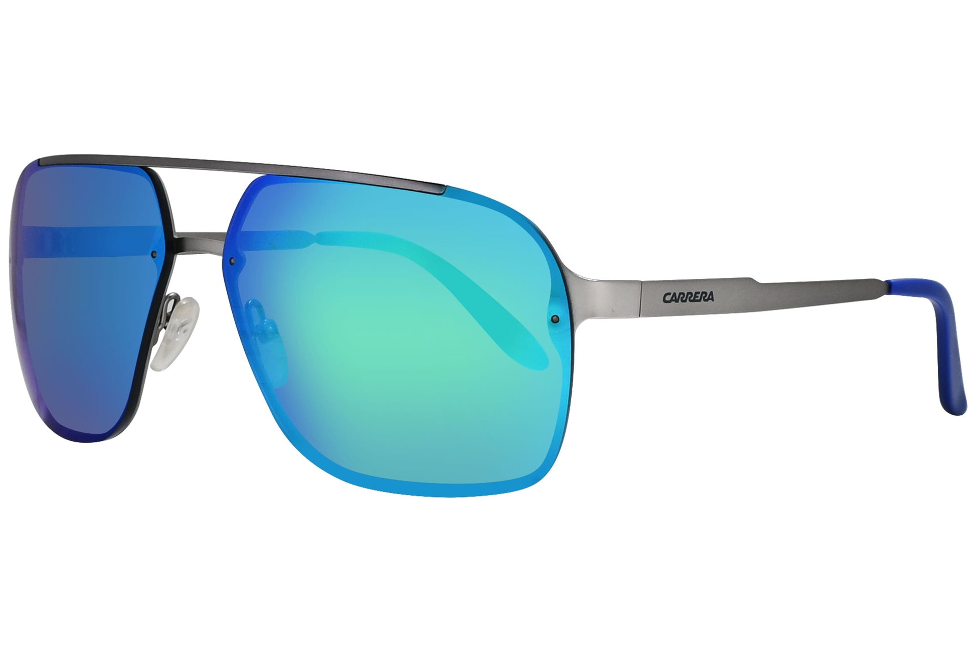 Carrera Aviator Gunmetal Blue Green Sunglasses Model: CARRERA91S-R81Z9 Side View