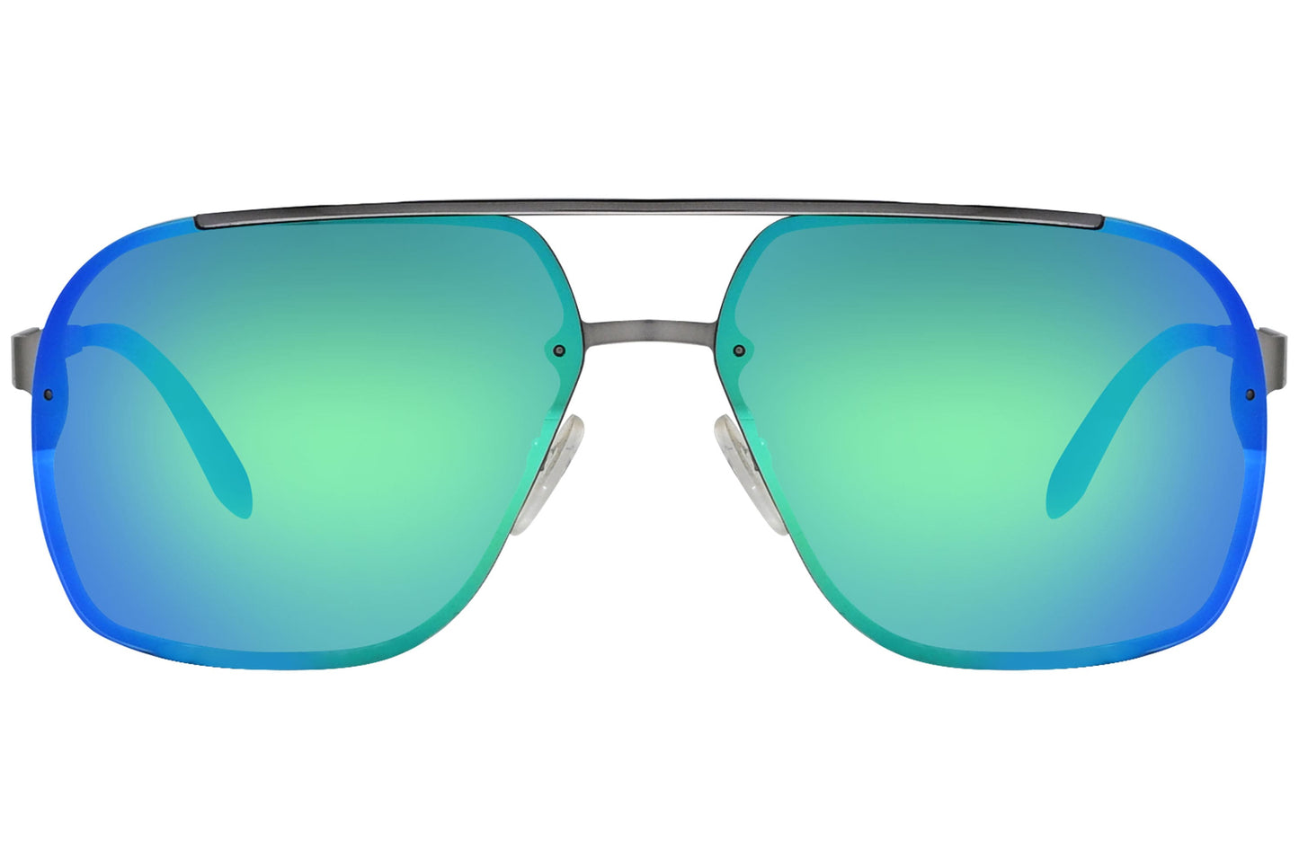 Carrera Aviator Gunmetal Blue Green Sunglasses Model: CARRERA91S-R81Z9 Front View