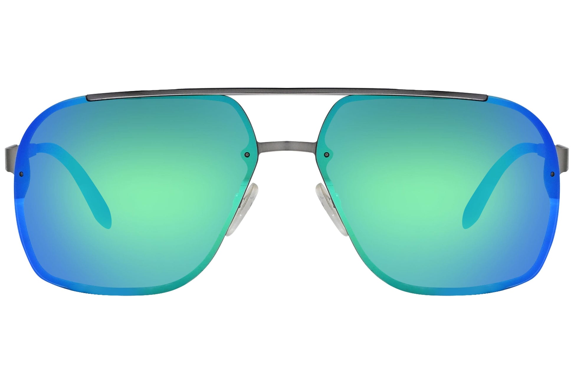 Carrera Aviator Gunmetal Blue Green Sunglasses Model: CARRERA91S-R81Z9 Front View