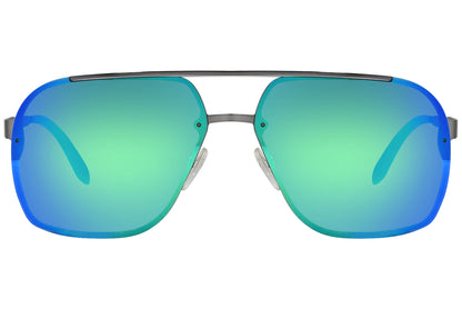 Carrera Aviator Gunmetal Blue Green Sunglasses Model: CARRERA91S-R81Z9 Front View