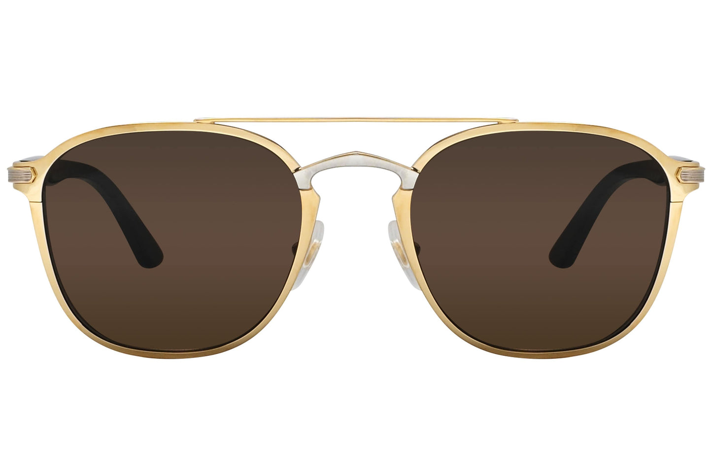 Cartier Gold Color Aviator Sunglasses Viewed From front angle