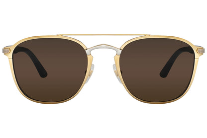 Cartier Gold Color Aviator Sunglasses Viewed From front angle