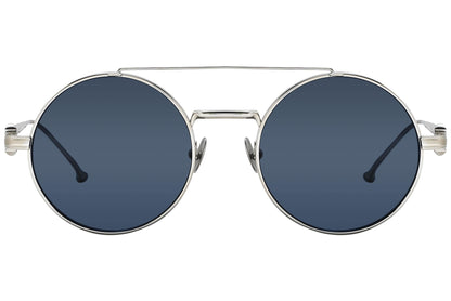 Cartier Silver Color Aviator Sunglasses Viewed From front angle