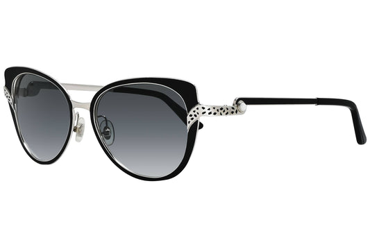 Cartier Black Color Cat-Eye Sunglasses Viewed From A 45-Degree Angle.