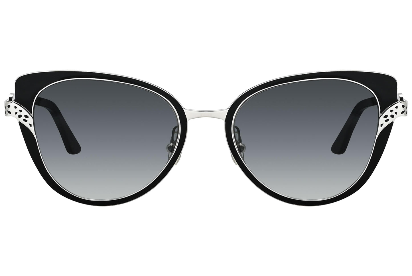 Cartier Black Color Cat-Eye Sunglasses Viewed From front angle