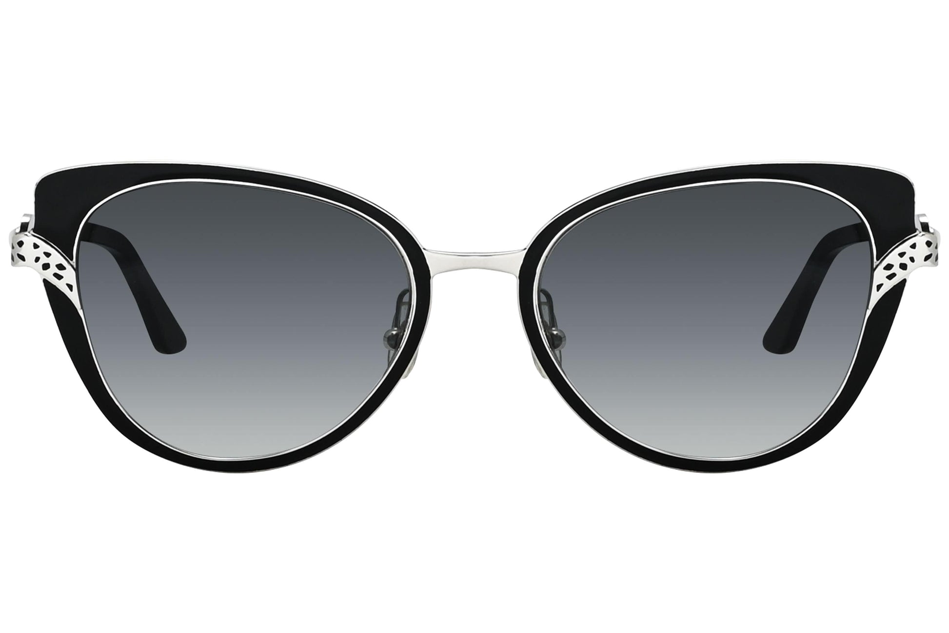 Cartier Black Color Cat-Eye Sunglasses Viewed From front angle