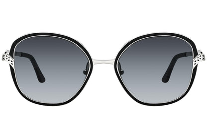 Cartier Black Color Square Sunglasses Viewed From front angle