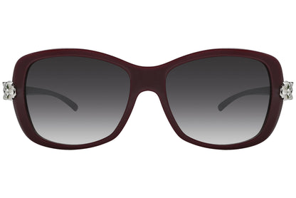 Cartier Maroon Color Square Sunglasses Viewed From front angle