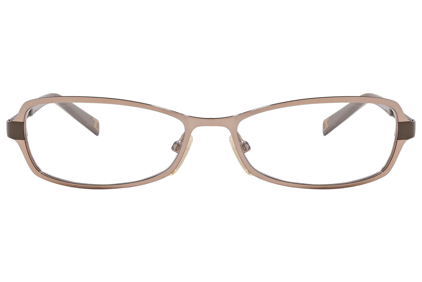 Celine Geometric Bronze Eyeglasses Frame Viewed From Front Angle.