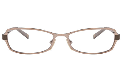 Celine Geometric Bronze Eyeglasses Frame Viewed From Front Angle.