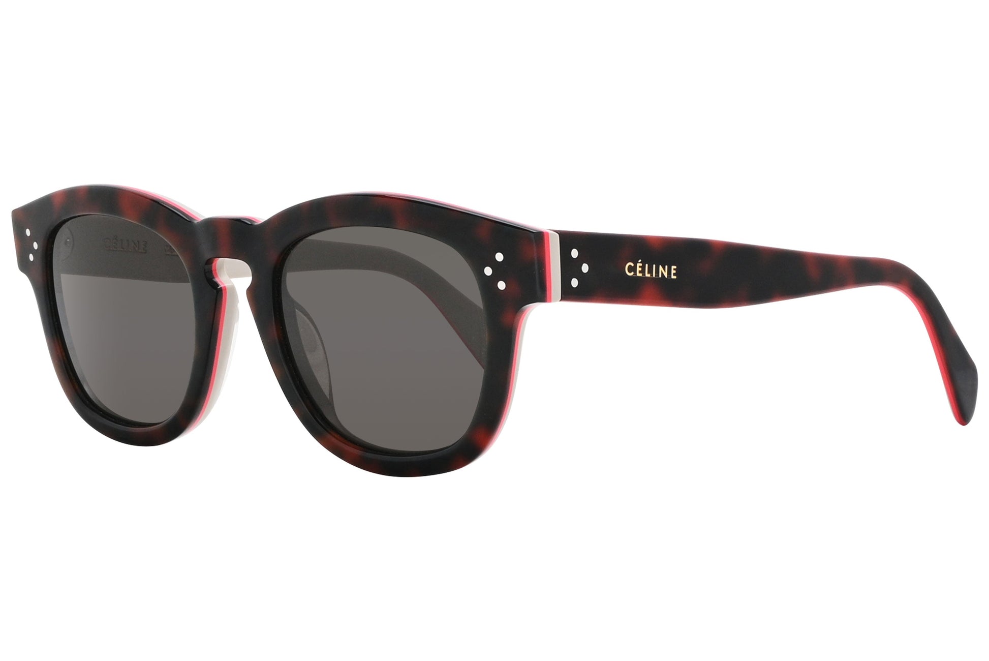Celine Oval  red with tortoise Sunglasses Model: CL41031/S-A2670 Side View