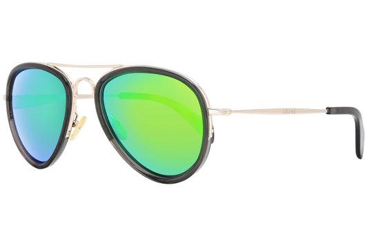 Celine Aviator Green with Silver Sunglasses Model: CL41032/S-GH3HR Side View