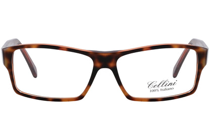 cellini wayfarer tortoise eyeglasses frame viewed from front angle.