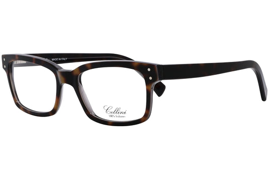 cellini wayfarer tortoise eyeglasses frame viewed from a 45-degree angle.