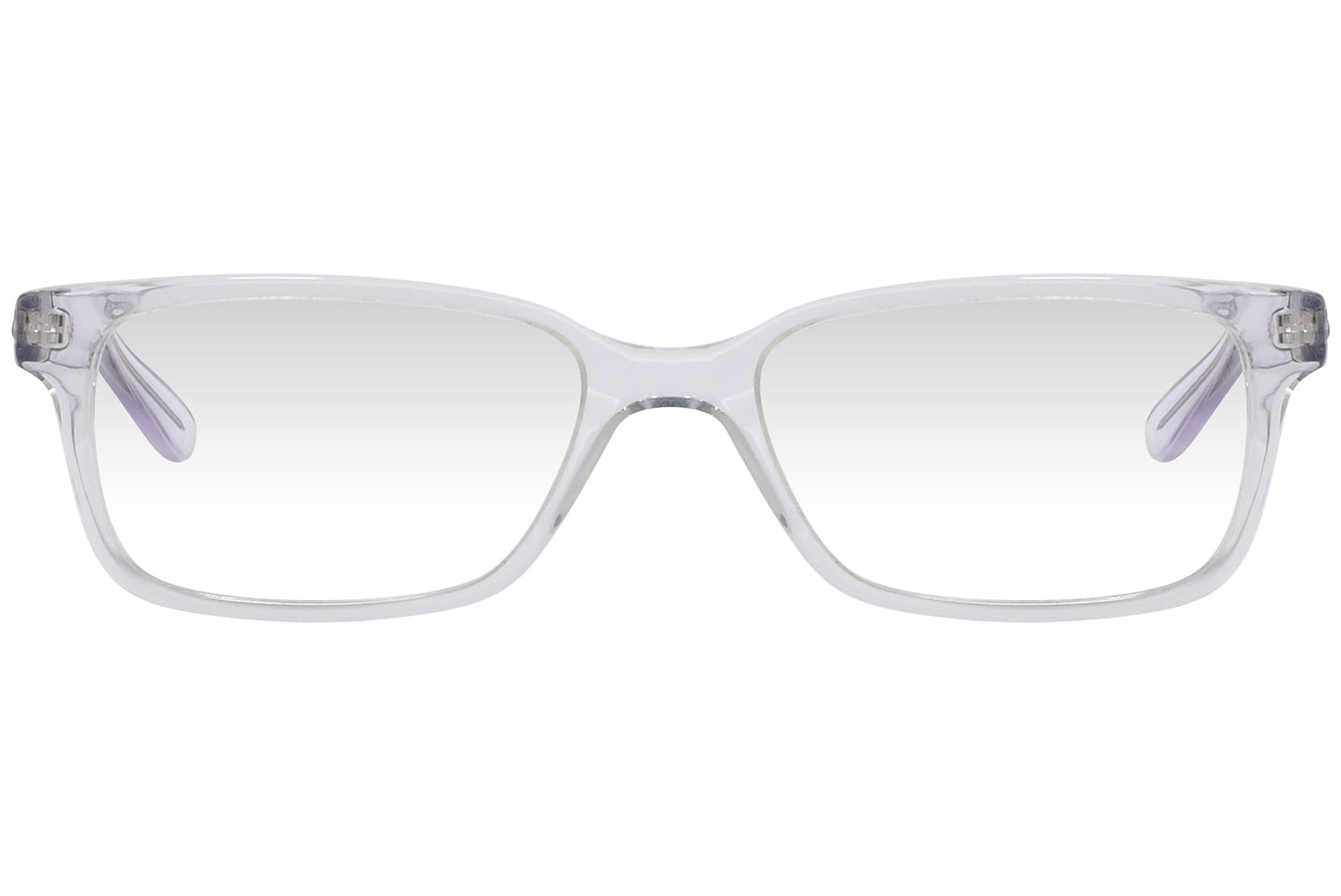 cellini wayfarer white eyeglasses frame viewed from front angle.