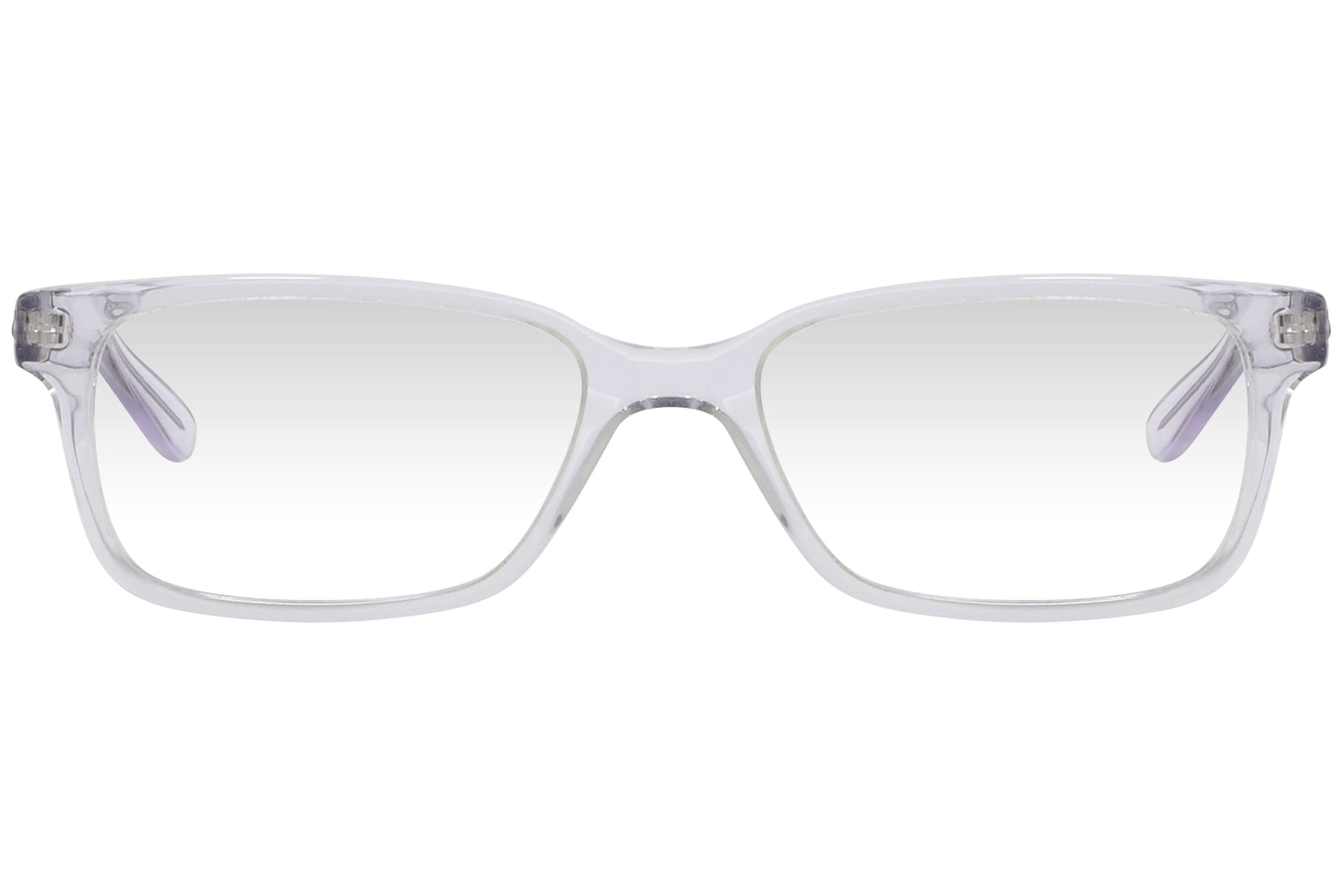 cellini wayfarer white eyeglasses frame viewed from front angle.