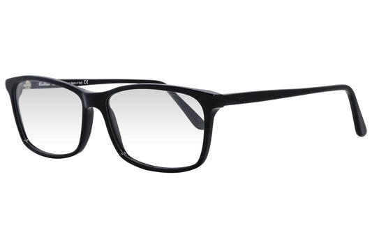 cellini rectangle black eyeglasses frame viewed from a 45-degree angle.