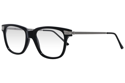 cellini wayfarer black eyeglasses frame viewed from a 45-degree angle.